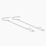 Boucles D'oreilles Pendantes Franz Argent Blanc Cristaux De Swarovski - Pendantes Femme | Marc Orian