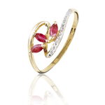 Bague Naceira Or Bicolore Rubis Et Diamant - Bagues vintage Femme | Marc Orian