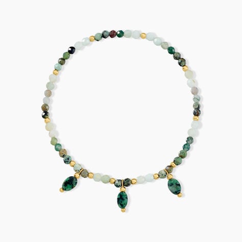 Bracelet Athena Acier Jaune Cordi&eacute;rite Labradorite - Bracelets cha&icirc;nes Femme | Marc Orian