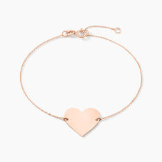Bracelet Coeur Gravable Or Rose - Bracelets chaînes Femme | Marc Orian