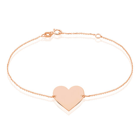 Bracelet Coeur Gravable Or Rose - Bracelets chaînes Femme | Marc Orian