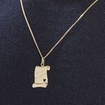 Pendentif Irenca Message Parchemin Or Jaune - Bijoux personnalis&eacute;s Famille | Marc Orian