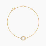Bracelet Absolu Or Bicolore Diamant - Bracelets Anneaux Entrelaces Femme | Marc Orian