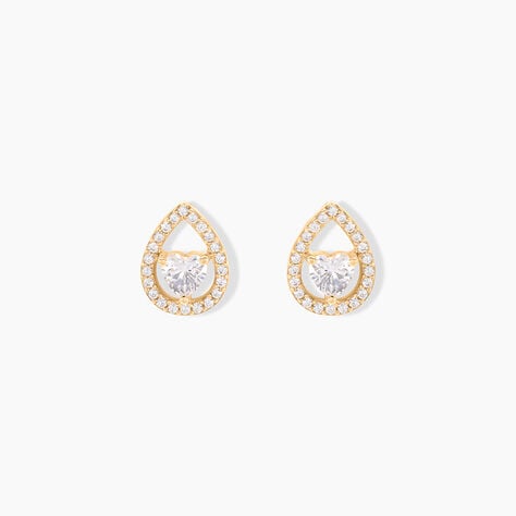 Boucles D'oreilles Puces Norig Plaqué Or Jaune Oxyde De Zirconium - Nouveautés Femme | Marc Orian