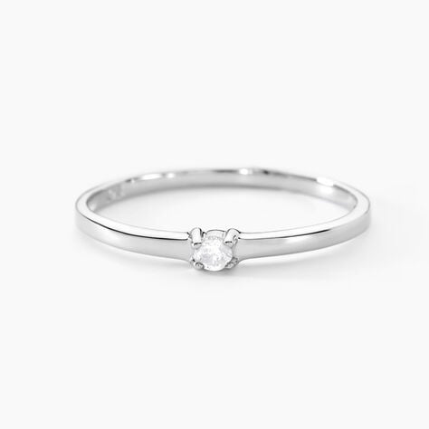 Bague Solitaire Superposition Or Blanc Diamant - Parures de mariage Femme | Marc Orian