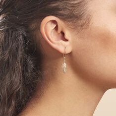 Boucles D'oreilles Pendantes Hanae Plaque Or Jaune - Boucles d'oreilles Pendantes Femme | Marc Orian