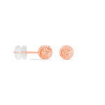 Boucles D'oreilles Puces Fidelia Boule Diamantee Or Rose - Puces Femme | Marc Orian