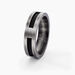 Bague Phebus Him Cosme Acier Noir - Bagues Homme | Marc Orian