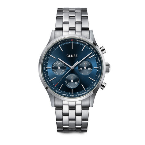 Montre Cluse Anth&eacute;or Multifonction Bleu - Montres &eacute;tanches Homme | Marc Orian