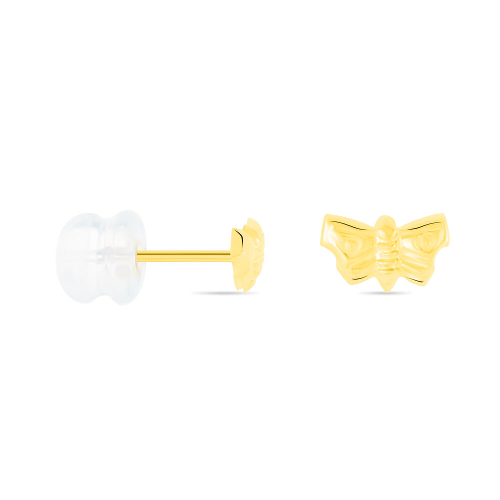 Boucles D'oreilles Puces Bartholomee Papillon Or Jaune - Puces Famille | Marc Orian