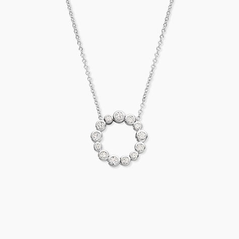 Collier Ryo Argent Blanc Oxyde De Zirconium - Colliers avec pierres Femme | Marc Orian