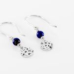 Boucles D'oreilles Pendantes Argent Kutrun Lapis Lazuli - Pendantes Femme | Marc Orian