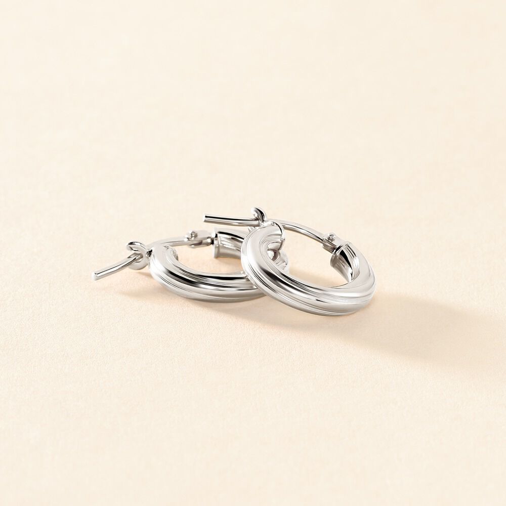 Créoles Maia Argent Blanc - Créoles Femme | Marc Orian