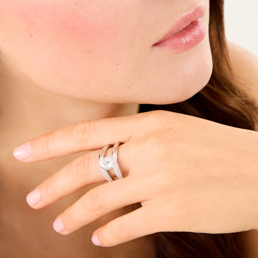 Bague Madame Argent Blanc Oxyde De Zirconium - Bagues avec pierre Femme | Marc Orian