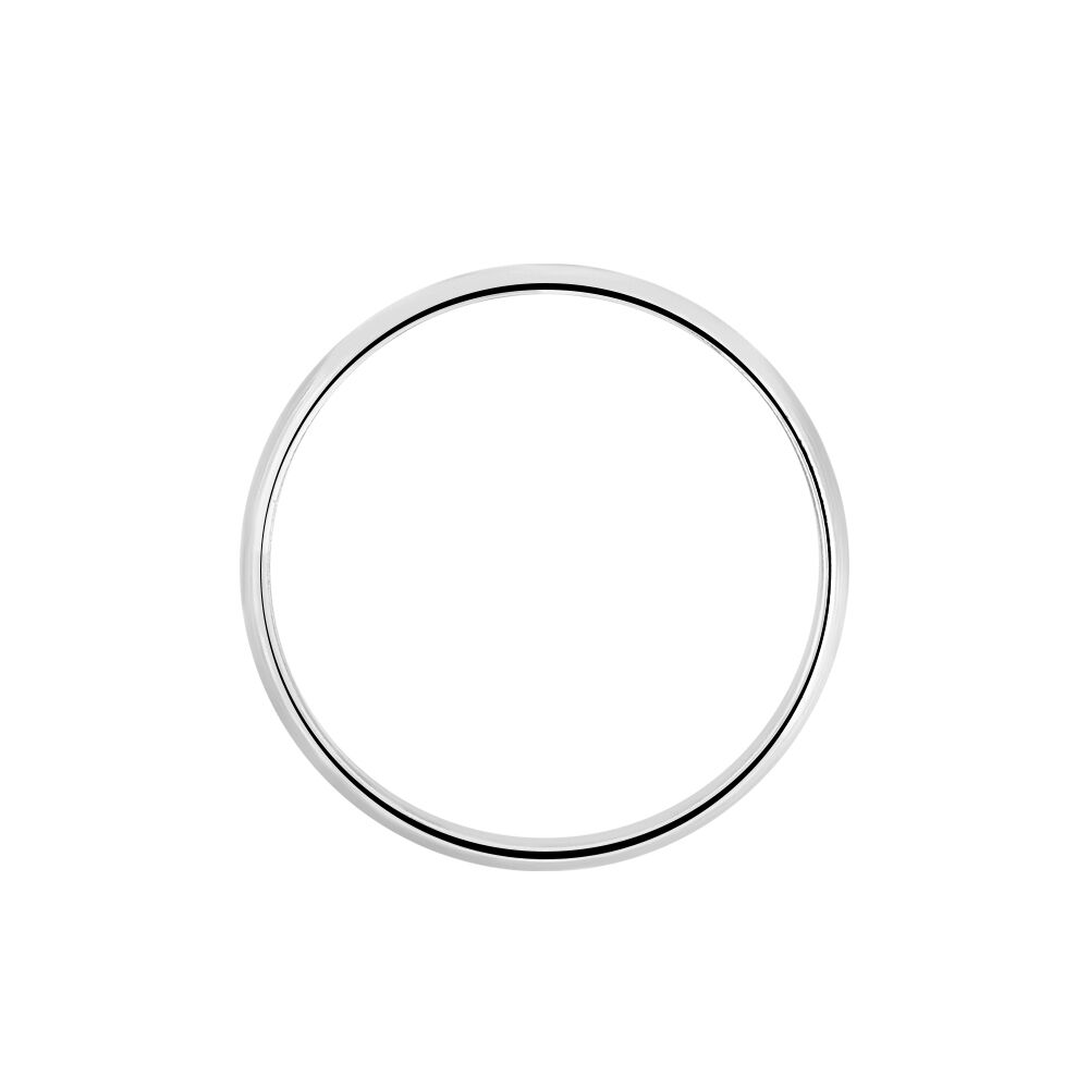 Alliance Pembe Demi Jonc Classique Argent Blanc - Alliances personnalisées Femme | Marc Orian