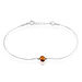 Bracelet Argent Blanc Katoucha Ambre