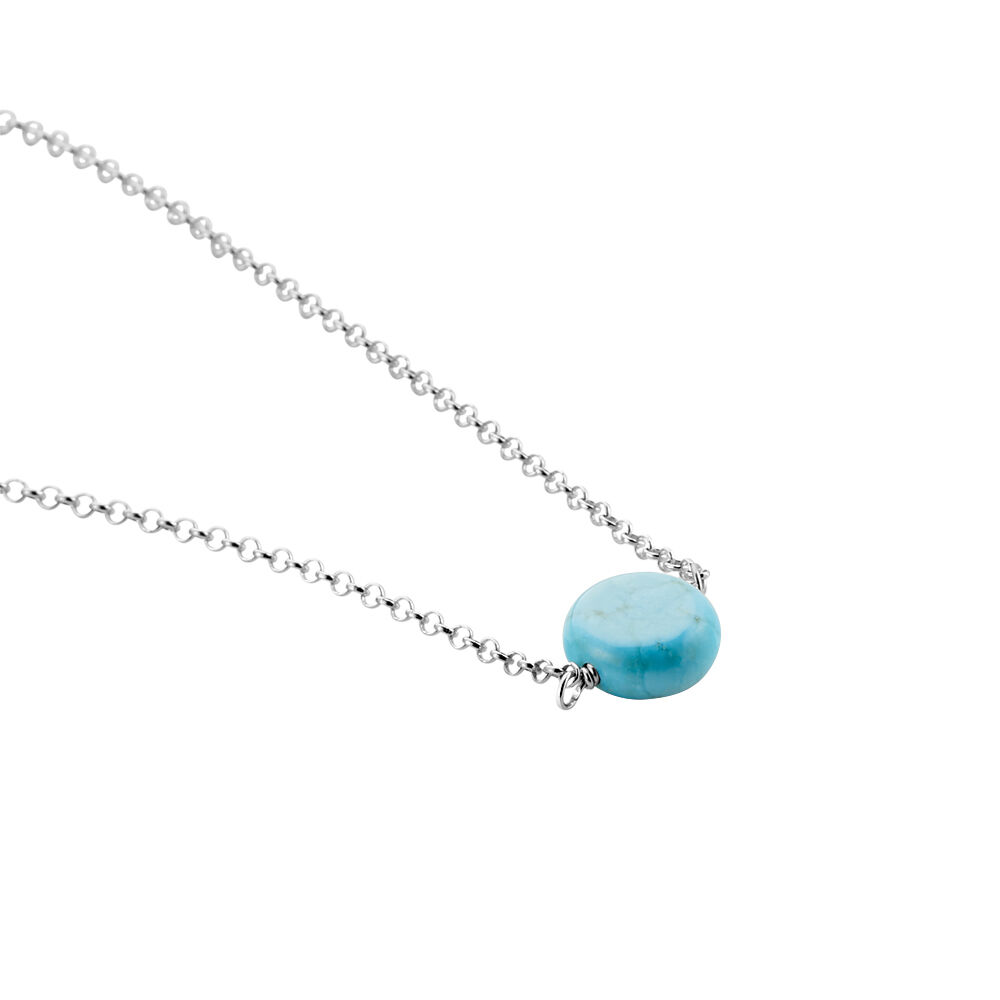 Collier Graziana Argent Blanc Turquoise - Colliers avec pierres Femme | Marc Orian
