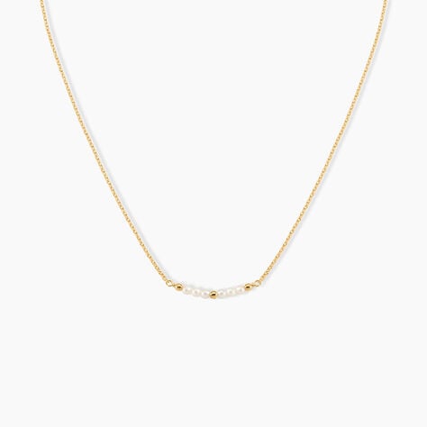 Collier Tova Argent Dor&eacute; A L'Or 750/1000 Perle De Culture - Colliers avec pierres  | Marc Orian