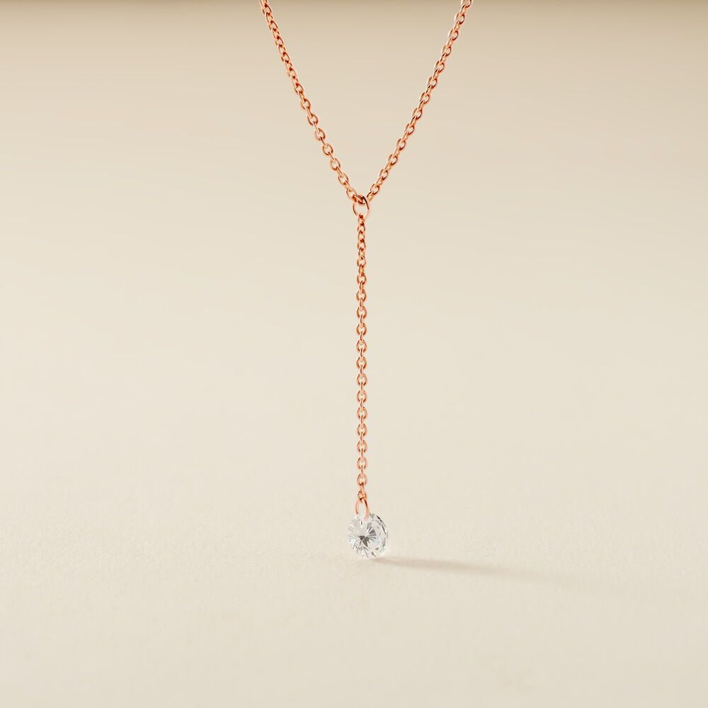 Collier Constantin Argent Rose Oxyde De Zirconium - Colliers avec pierres Femme | Marc Orian