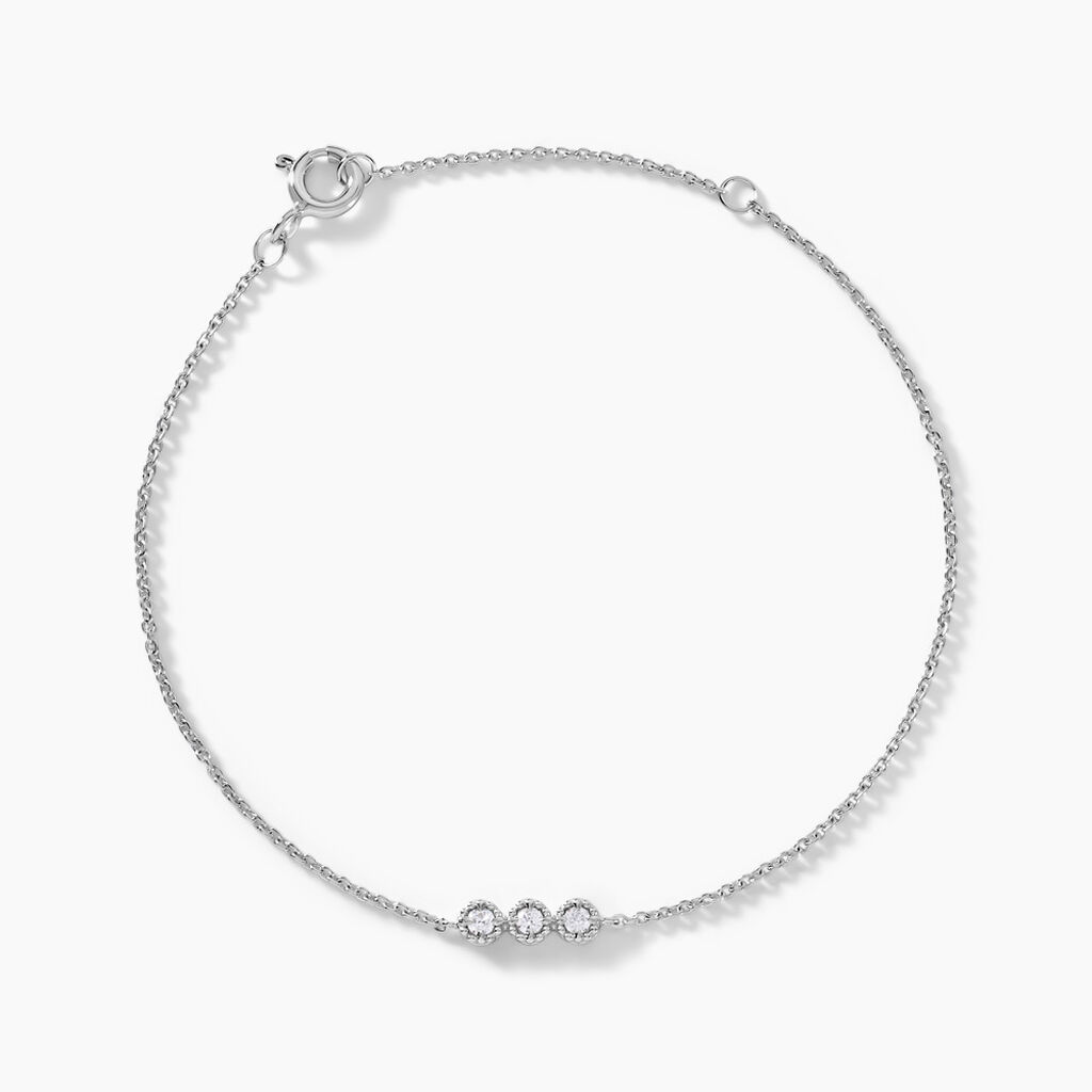 Bracelet Gigi Argent Blanc Diamant Synthétique - Bracelets chaînes Femme | Marc Orian