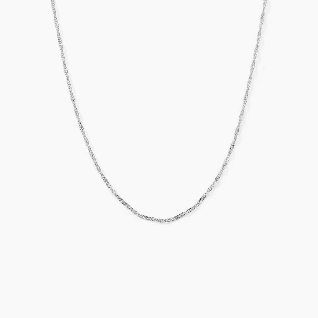 Chaîne Imanie Maille Singapour Or Blanc - Chaines Femme | Marc Orian