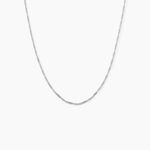 Cha&icirc;ne Imanie Maille Singapour Or Blanc - Chaines Femme | Marc Orian