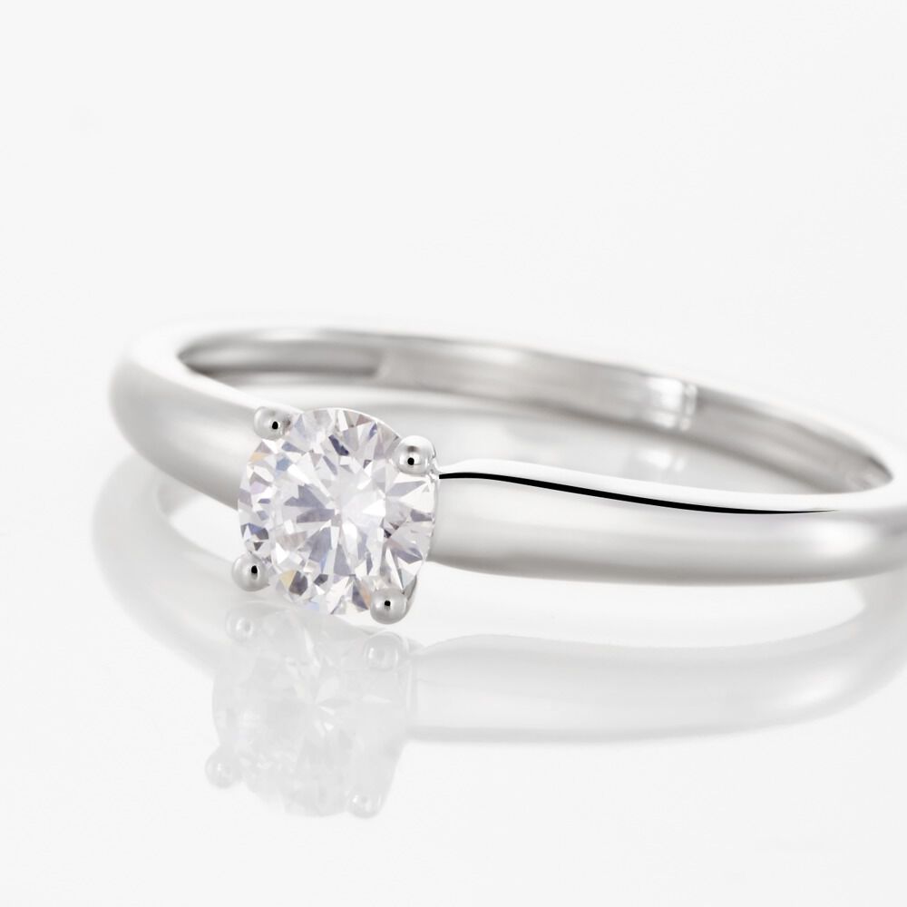 Bague Solitaire Flora Or Blanc Diamant - Solitaires Femme | Marc Orian