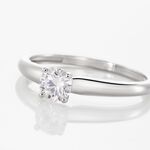 Bague Solitaire Flora Or Blanc Diamant - Solitaires Femme | Marc Orian