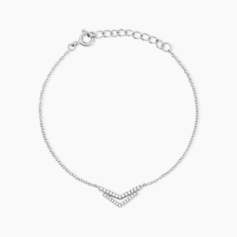 Bracelet Dayen Argent Blanc Oxyde De Zirconium - Bracelets fantaisie Femme | Marc Orian