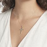 Pendentif Benny Croix Ciselee Or Bicolore - Pendentifs Femme | Marc Orian