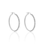 Cr&eacute;oles Sandrine Or Blanc Strass - Cr&eacute;oles Femme | Marc Orian