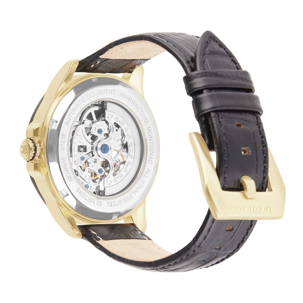 Montre Montignac Round Automatique Noir - Montres automatiques Homme | Marc Orian