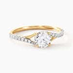 Bague Evita Or Jaune Oxyde De Zirconium - Solitaires Femme | Marc Orian