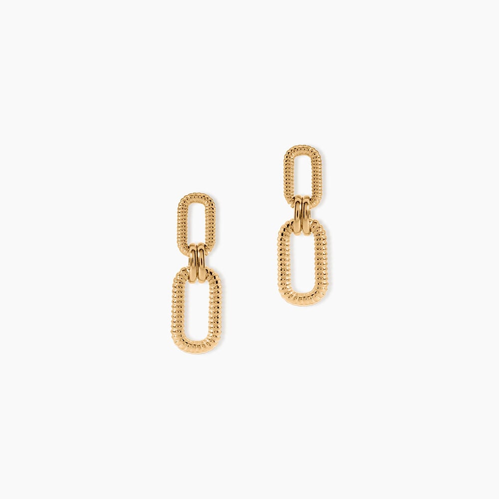 Boucles D'Oreilles Pendantes Feliciana Plaqu&eacute; Or Jaune - Pendantes Femme | Marc Orian
