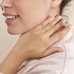 Alliance Fleur Diamantee Ruban Plat Or Blanc - Alliances personnalis&eacute;es Unisex | Marc Orian