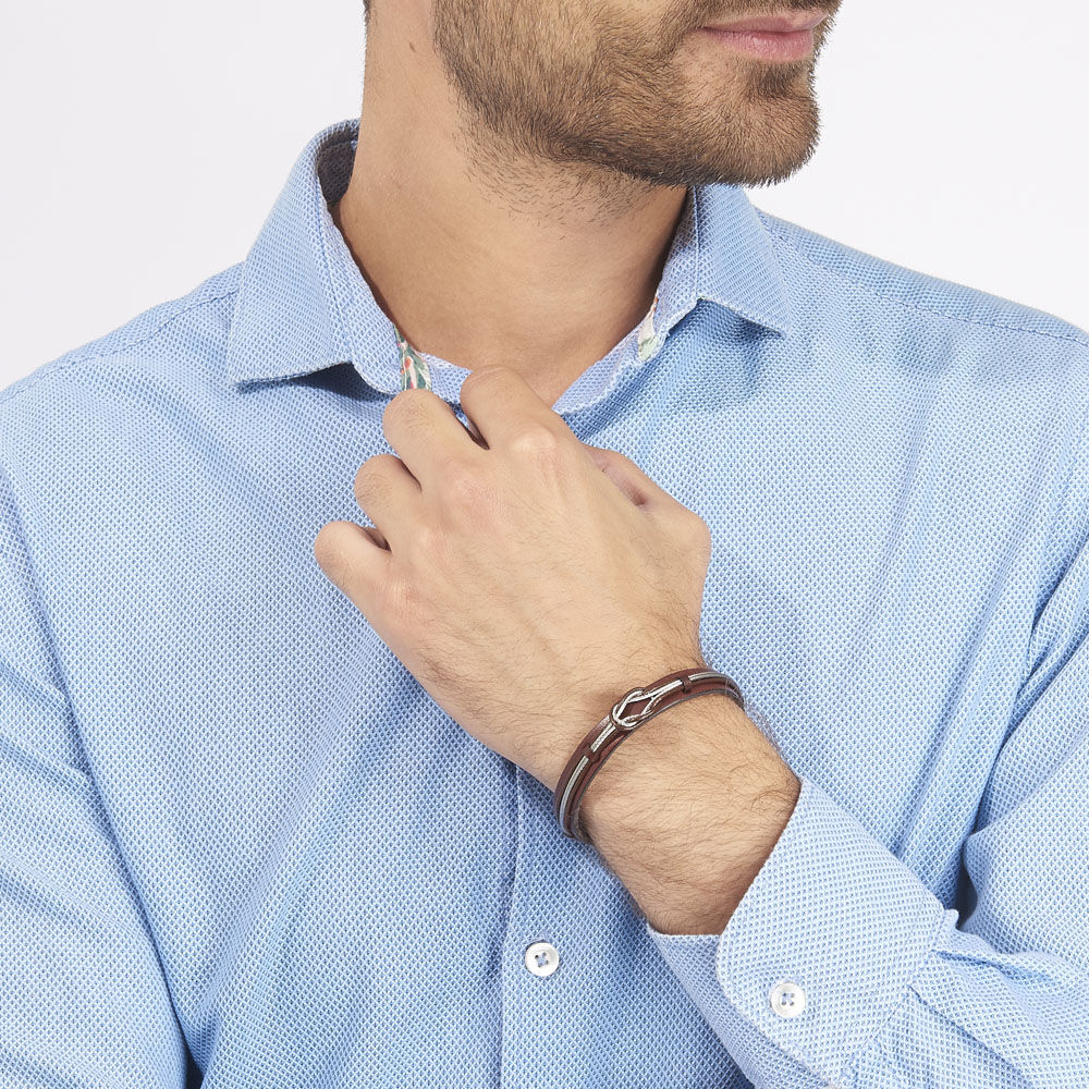 Bracelet Acier Blanc Neo - Bracelets cuir Homme | Marc Orian