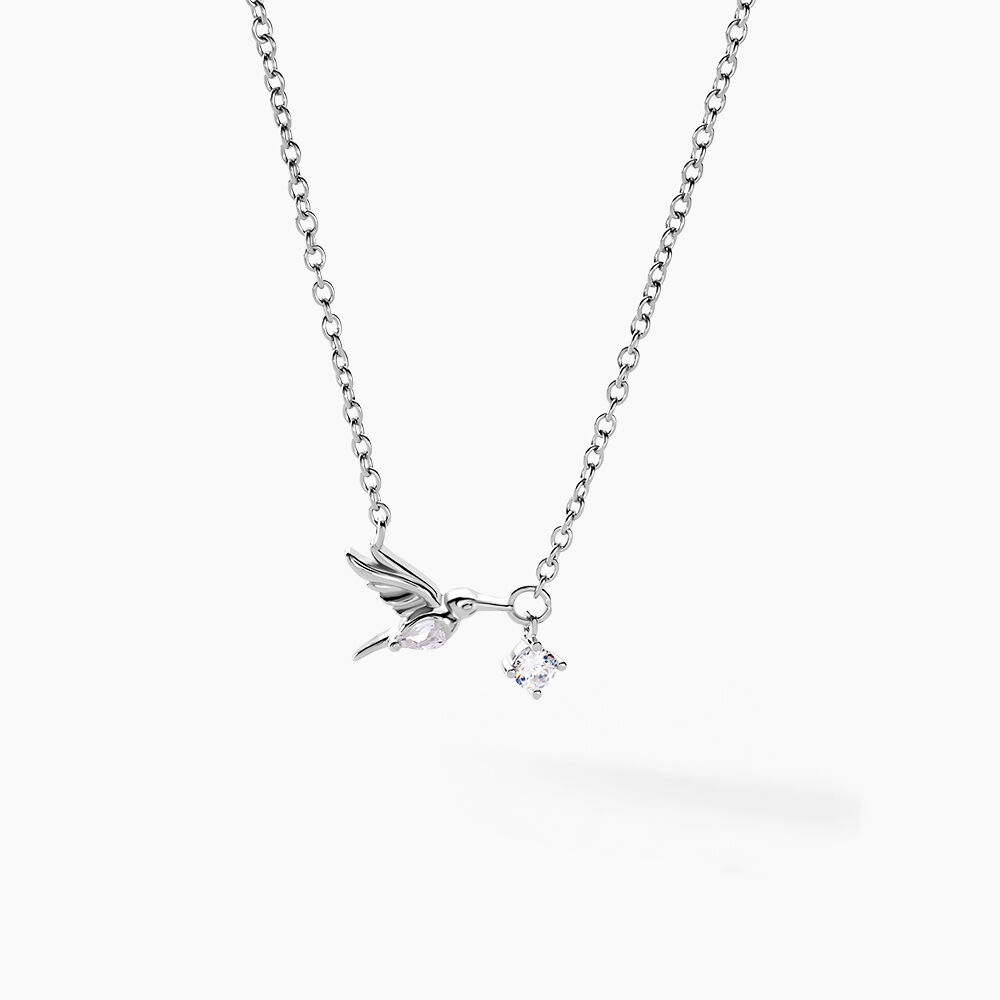 Collier Myrna Argent Blanc Oxyde De Zirconium - Colliers avec pierres Femme | Marc Orian