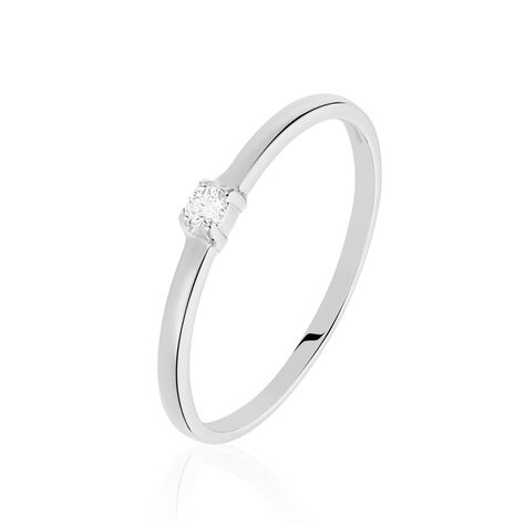Bague Solitaire Superposition Or Blanc Diamant - Bagues Solitaire Femme | Marc Orian