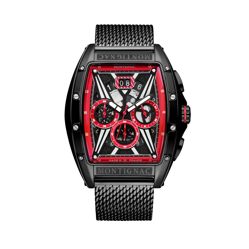 Montre Montignac Tonneau Noir - Montres &eacute;tanches Homme | Marc Orian
