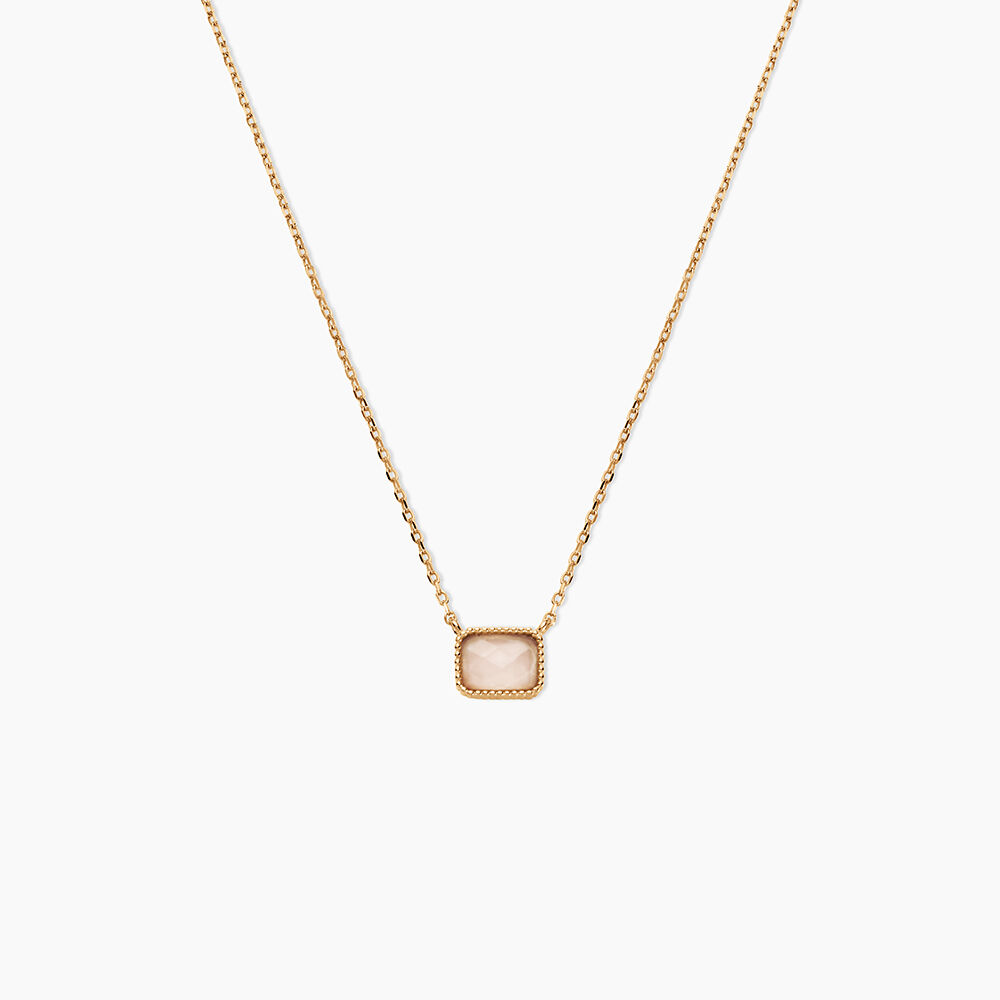 Collier Memory Plaqu&eacute; Or Jaune Quartz - Colliers avec pierres Femme | Marc Orian