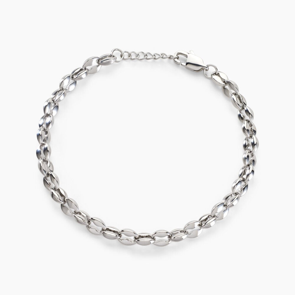 Bracelet Kresten Acier Argenté - Bracelets chaînes Homme | Marc Orian