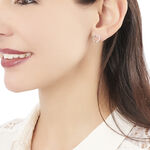 Boucles D'oreilles Puces Salona Argent Blanc Oxyde De Zirconium - Puces Femme | Marc Orian