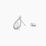 Boucles D'Oreilles Puces Loane Argent Blanc Oxyde De Zirconium - Puces Femme | Marc Orian