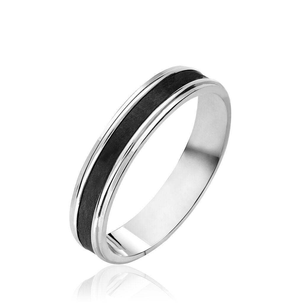 Alliance Camille Ruban Plat Or Blanc - Alliances duo Unisex | Marc Orian