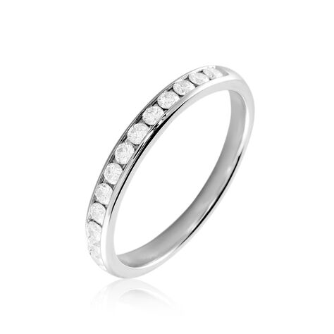 Alliance Laurie Demi-tour Or Blanc Diamant - Alliances Femme | Marc Orian