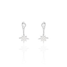 Bijoux D'oreilles Layana Argent Blanc Oxyde De Zirconium - Boucles d'oreilles Ear cuffs Femme | Marc Orian