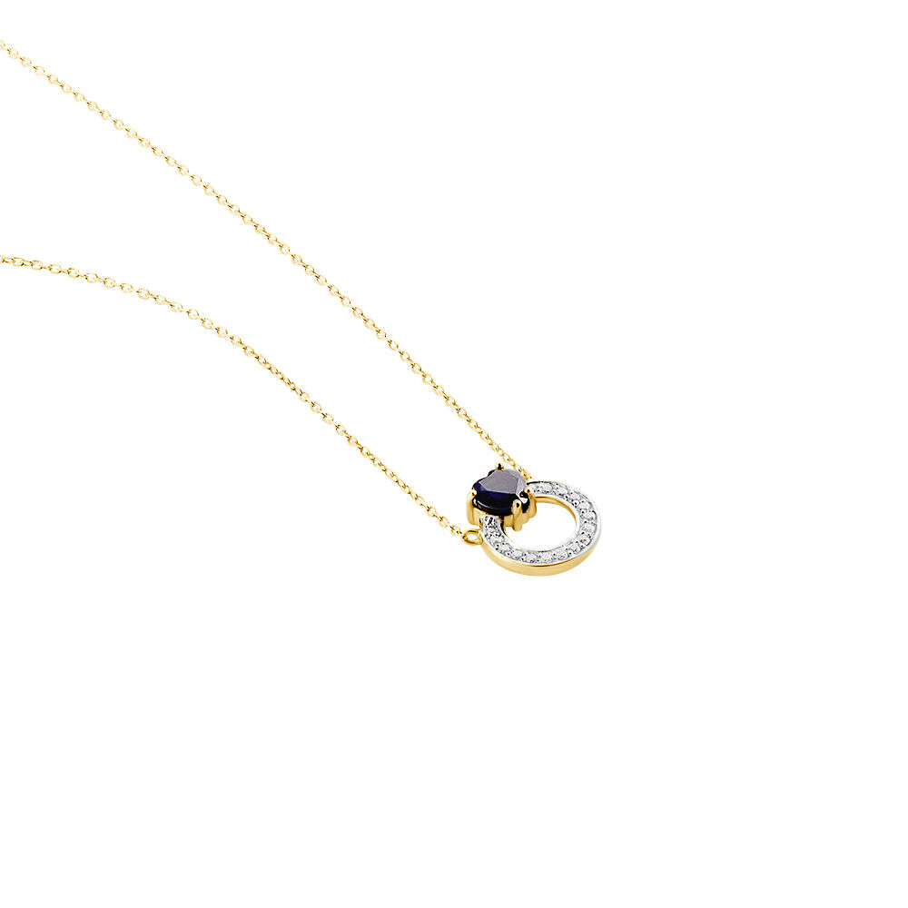 Collier Ambrosine Or Jaune Saphir Diamant - Colliers avec pierres Femme | Marc Orian