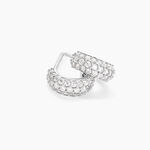 Cr&eacute;oles Palome Argent Blanc Oxyde De Zirconium - Cr&eacute;oles Femme | Marc Orian