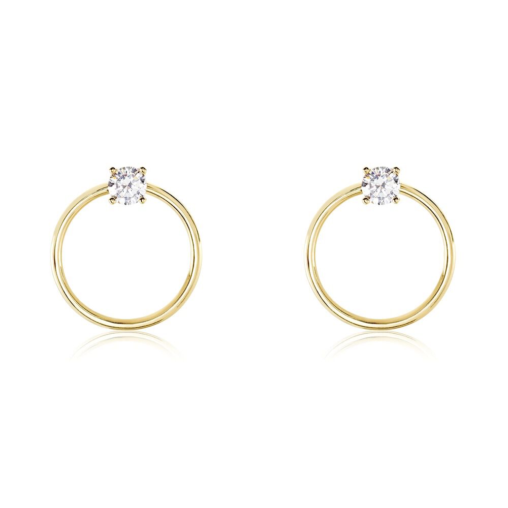 Bijoux D'oreilles Plaqu&eacute; Or Jaune Amariah Oxydes De Zirconium - Piercings d'oreilles Femme | Marc Orian