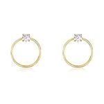 Bijoux D'oreilles Plaqu&eacute; Or Jaune Amariah Oxydes De Zirconium - Piercings d'oreilles Femme | Marc Orian